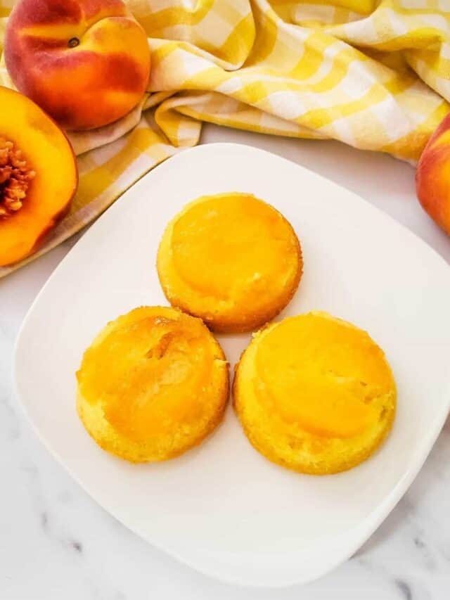 Easy Peach Upside Down Cupcakes Story