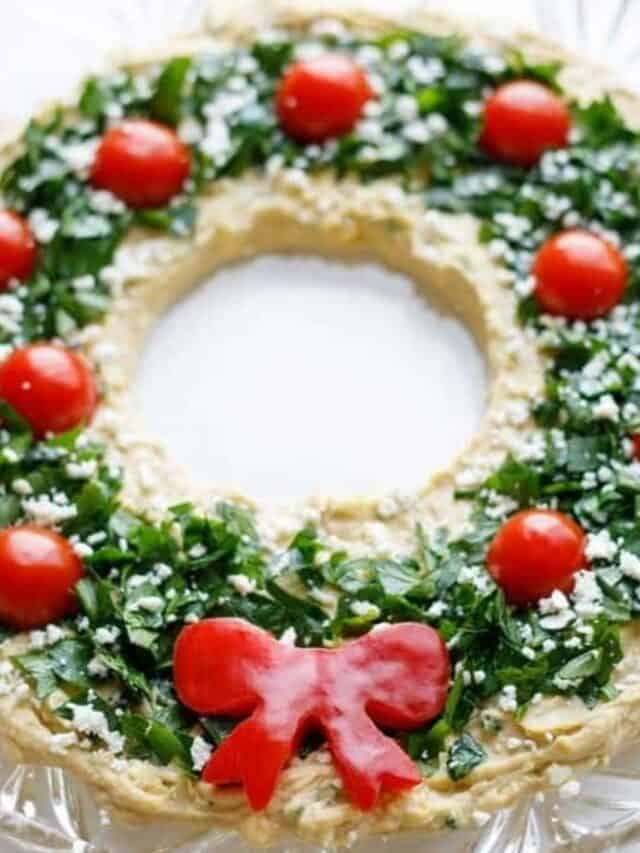 Hummus wreath.