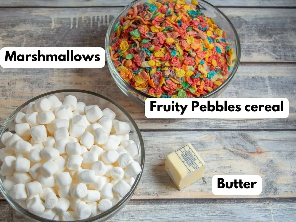 Fruity Pebbles Cheesecake Bites ingredients