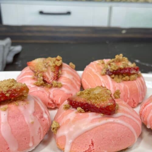 Strawberry cheesecake cookies.
