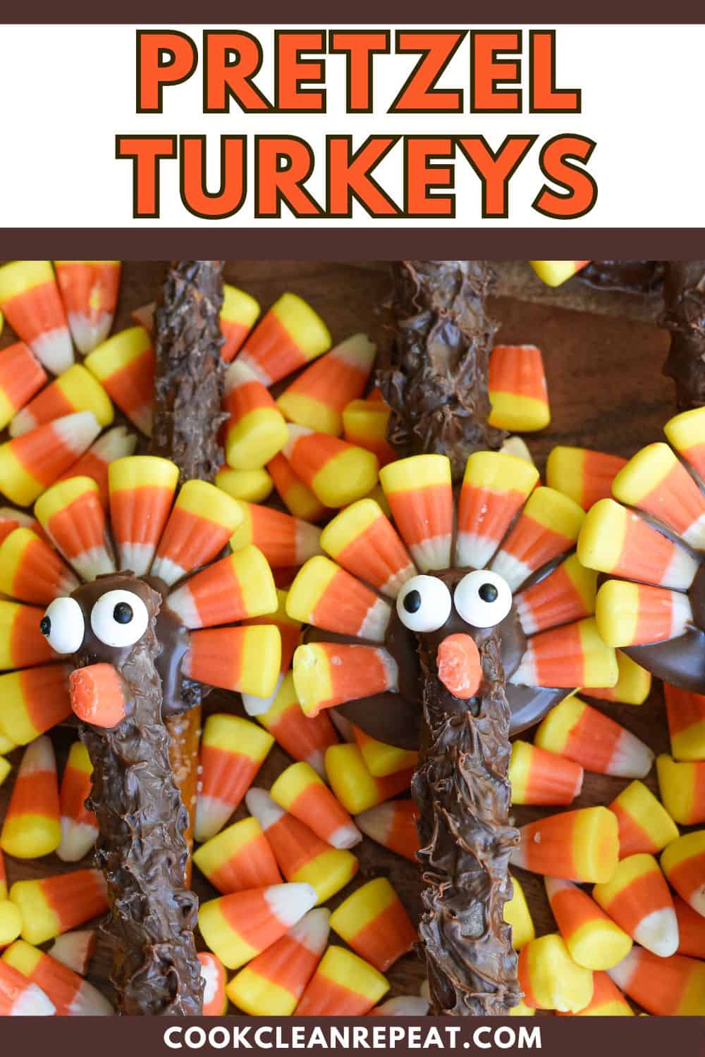 Pin image for pretzel turkeys.