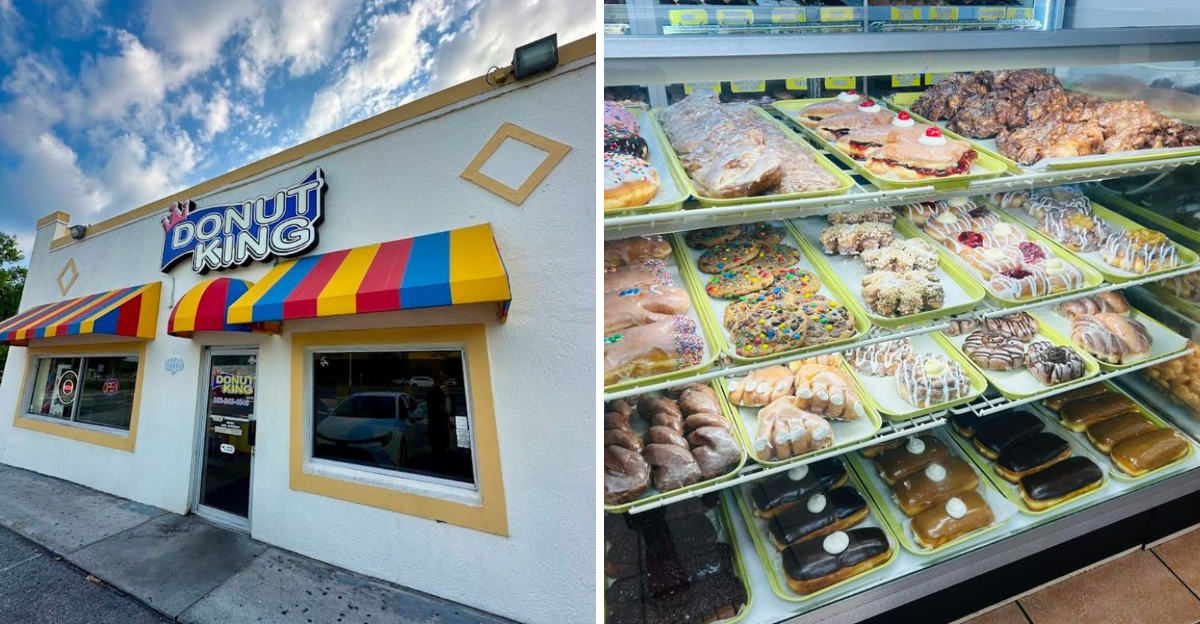 Sweet Meets Savory At Donut King In Florida With Its Famous Donut Burger