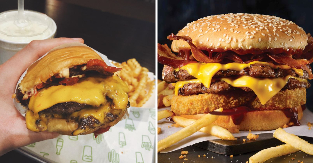 These 15 Notably Large Burgers Dominate Fast-Food Menus